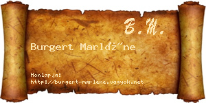 Burgert Marléne névjegykártya